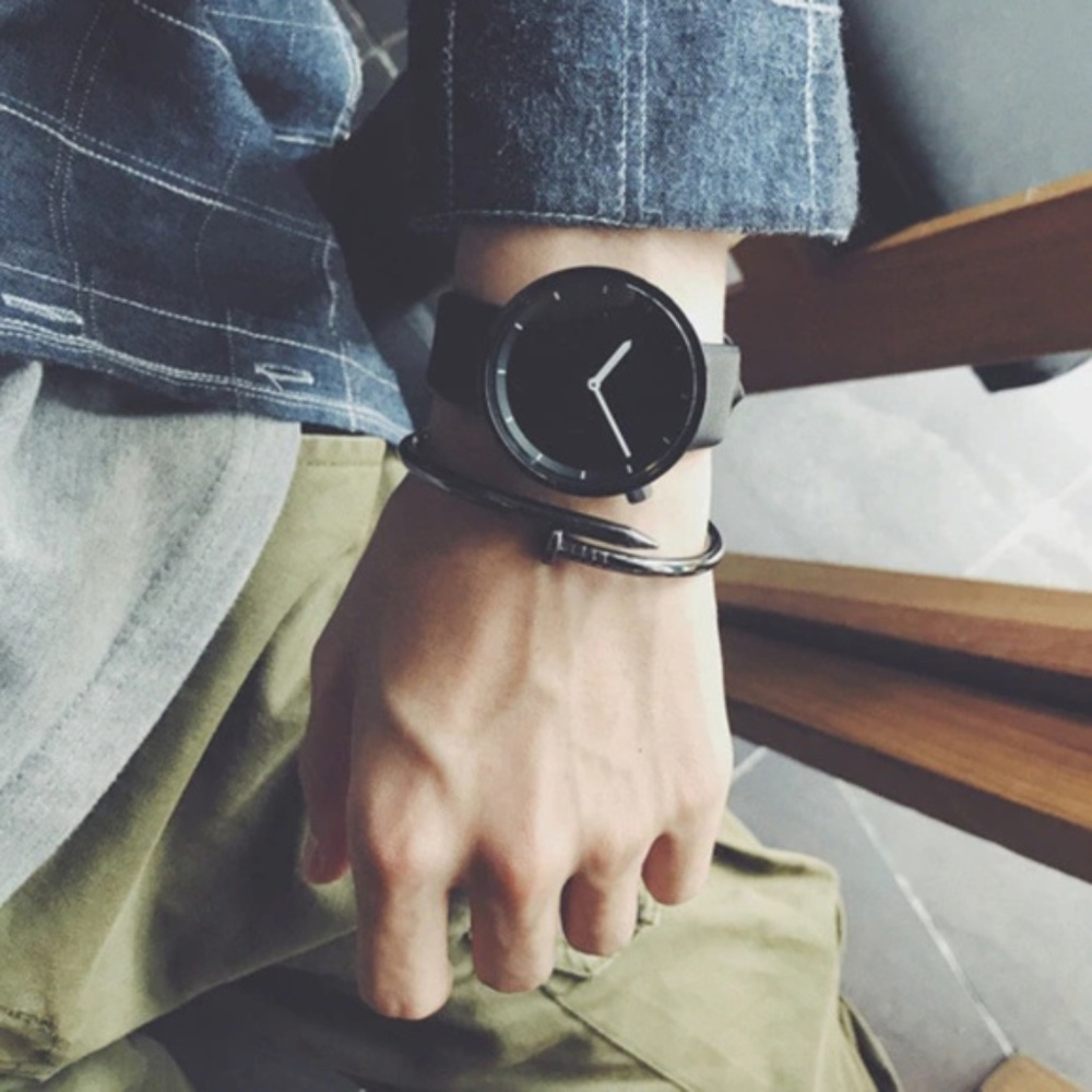 ❤️NEW❤️ Unisex Simple Design Leather Watch - Picture 2 of 2